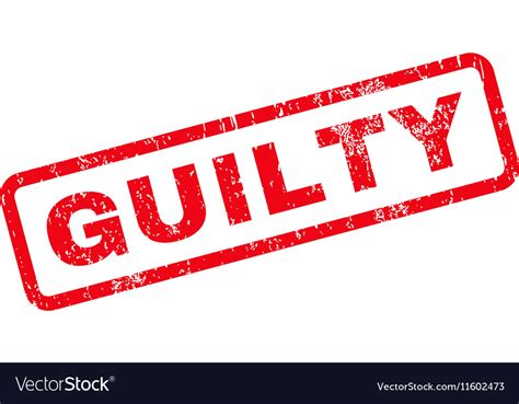 Guilty Text Rubber Stamp Royalty Free Vector Image