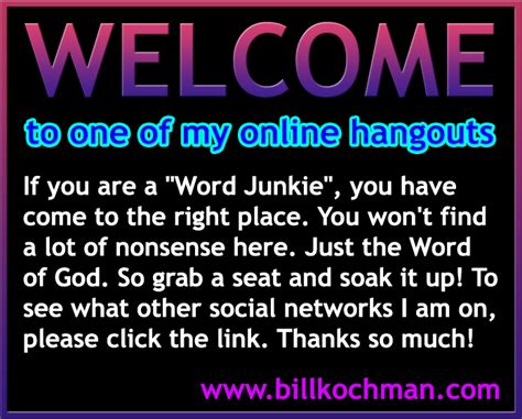welcome to one of my online hangouts bill s bible basics blog