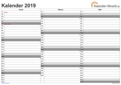 Von der kompetenz des unternehmens zeugt neben seiner einzigartigen produktpalette auch ein exzellenter. KALENDER 2019 ZUM AUSDRUCKEN - KOSTENLOS