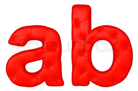 Luxury Red Leather Font A B Letters Stock Image Colourbox