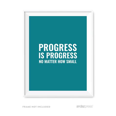 Progress is progress no matter how small Motivational Wall Art, Inspirational Quotes for Home ...