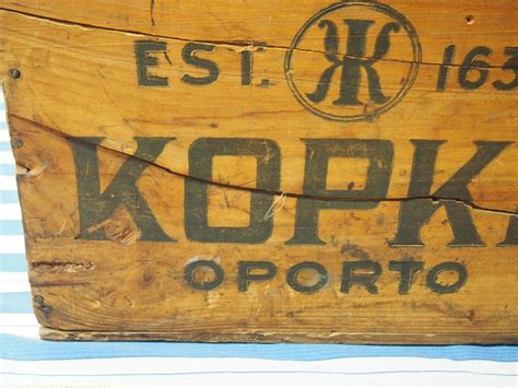 Antique Wooden Kopke Brandy Crate Bodnarus Auctioneering