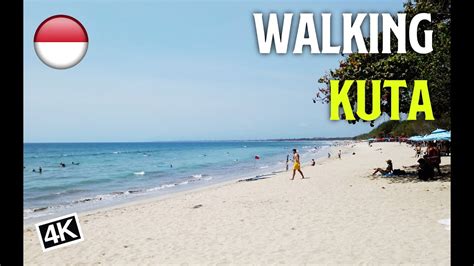 4k Walking In Kuta Street And Beach 🇮🇩 Bali Indonesia Commentary