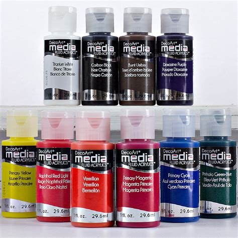 Decoart Media Fluid Acrylics Decoart Acrylic Paint And Art Supplies