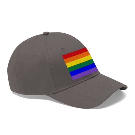 Lgbtq Rainbow Pride Unisex Twill Hat Rainbow Pride Flag Etsy Uk