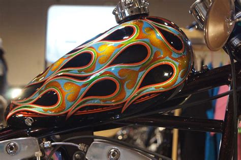 Flame Motorcycle Gas Tank Paint Designs