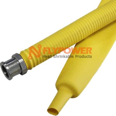 I have a flexible gas tube connecting to a gas stove which goes under the floor joists in my basement. THIN WALL HEAT SHRINKABLE SLEEVE FOR FLEXIBLE GAS PIPES BH-BG