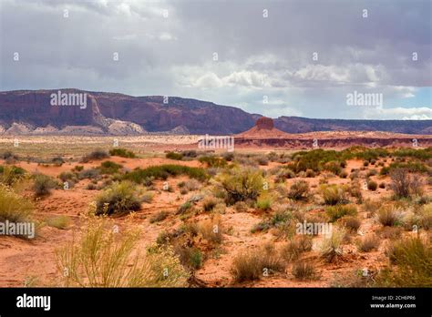 Red Sandy Desert At Monument Valley Arizona Usa Stock Photo Alamy