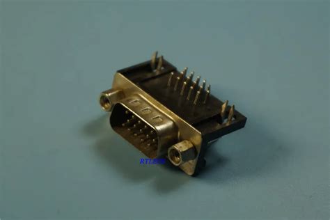 10pcs D Sub 15 Position Connector Plug Male Pins Vga 15 Pin 3 Rows