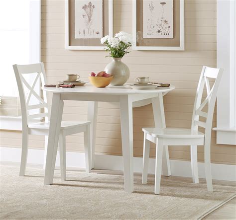 Jofran Simplicity Round Table And 2 Chair Set With X Back Chairs