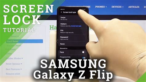 How To Change Lock Method In Samsung Galaxy Z Flip Screen Lock Youtube