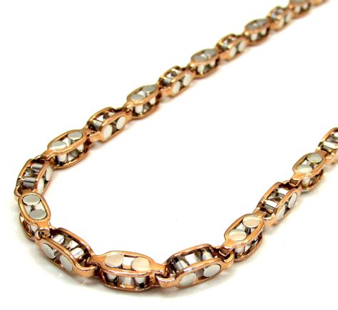 Free shipping is included with every purchase. Mens Baraka 18k White & Rose Gold Diamond Chain 0.02ct