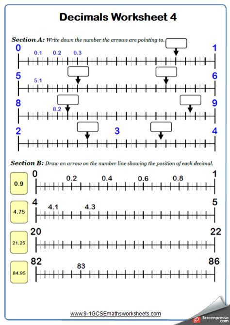 Https://tommynaija.com/worksheet/decimals On A Number Line 4th Grade Worksheet
