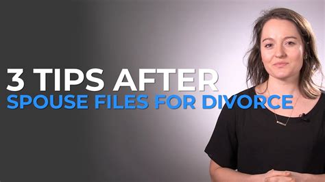 What To Do After Your Spouse Files For Divorce Youtube