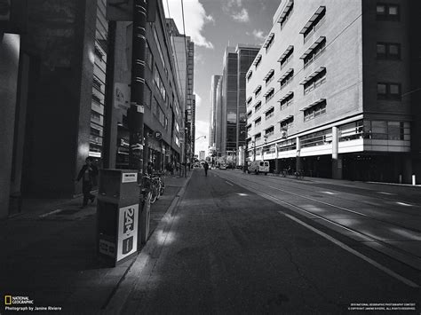 Grayscale Photo Of Buildings Street Urban Cityscape Monochrome Hd