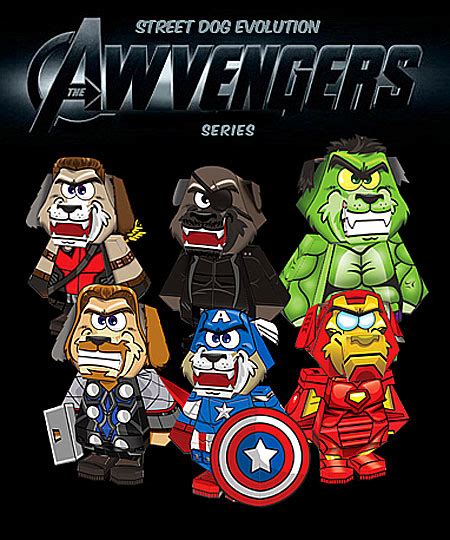 Street Dog Evolution Awvengers Paper Toys Paperized Crafts