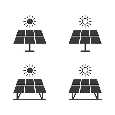 Premium Vector Sun Energy Icon Solar Panels Isolated Flat Design