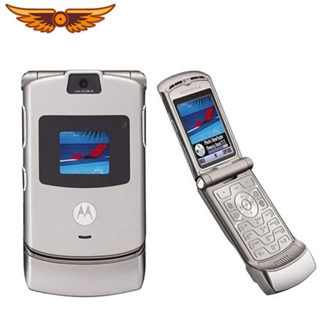 V3 Original Motorola Razr V3 Gsm Quad Band Flip Unlocked Old Used