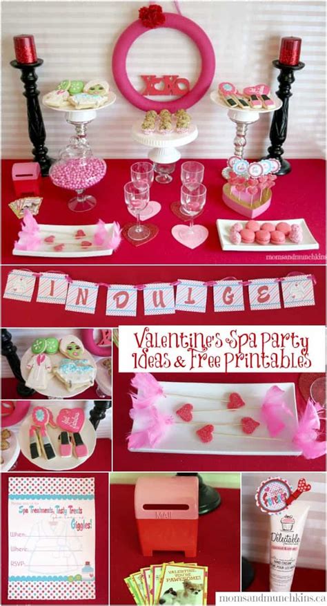 Valentine Party Printables With A Spa Theme Moms And Munchkins
