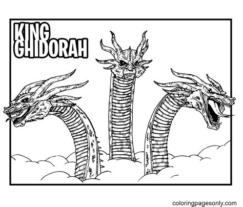 Among Us King Ghidorah Coloring Page Free Printable Coloring Pages