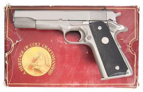 Colt Mark Iv Series 80 Government Model Semi Automatic Pistol With Box