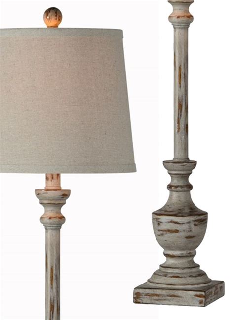 This rustic table was the first. Distressed Farmhouse Buffet Table Lamp #lamp #lighting ...
