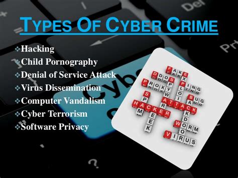 The parallel between technology and the types of crimes that are committed is astonishing. Cyber crime ppt