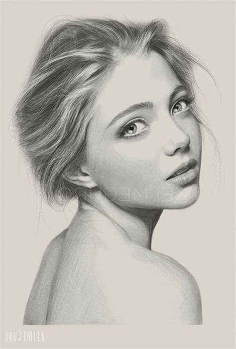 Realistic Girl Face Drawing