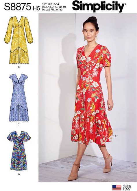 Sewing Pattern Womens Dress Pattern Empire Waist Dress Etsy Dress