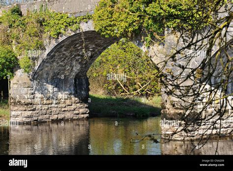 An Old Stone Bridge Over The River Stock Photo Alamy
