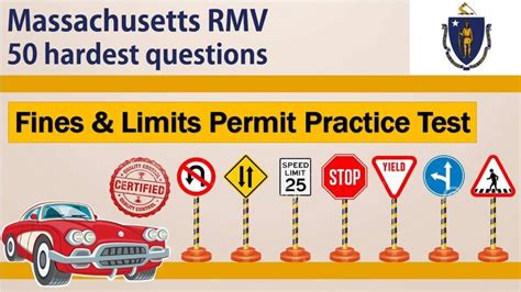 Massachusetts Rmv Fines And Limits Permit Practice Test Practice Testing Licence Test Dmv Permit