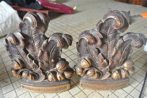 Syroco Wood Bookends Syracuse New York Vintage Book Ends Etsy