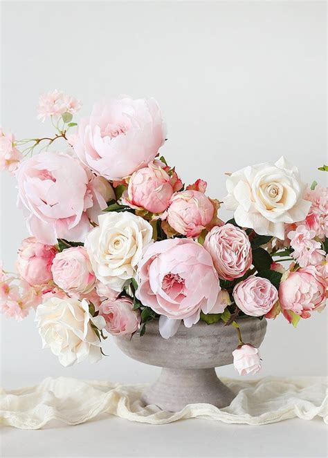 Silk Peony In Light Pink 24 Tall In 2021 Pink Peony Bouquet