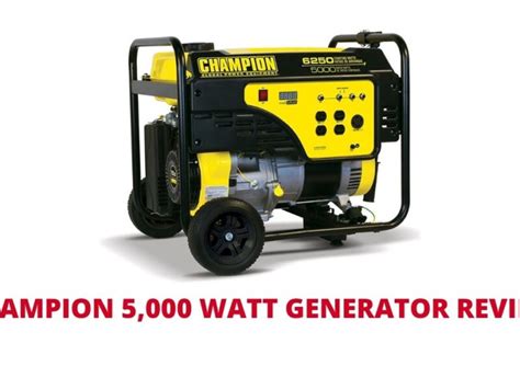 Champion 5000 Watt Generator Review