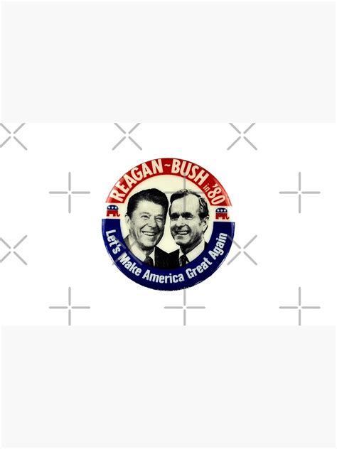 Reagan Bush 84 80 Retro Logo Red White Blue Election Ronald George