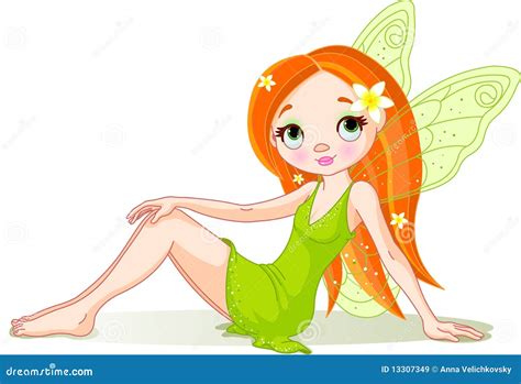 Cute Green Fairy Stock Vector Illustration Of Magic 13307349