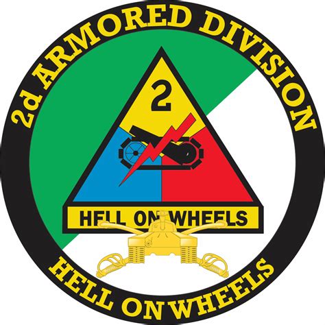 2nd Armored Division With Armor Insignia Decal