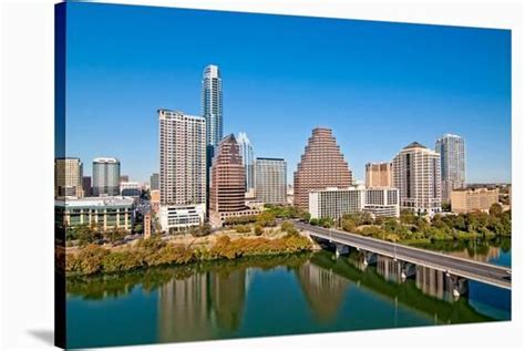 Austin Texas Downtown Skyline Stretched Canvas Print