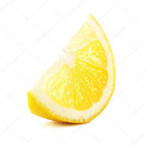 Juicy Slice Of Lemon Isolated On White Stock Photo By ©belchonock 66160892
