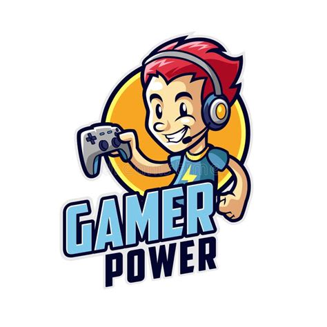 Cartoon Gamer Boy Mascot Logo Stock Vector Illustration Of Geek