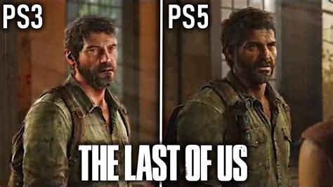 The Last Of Us Part 1 Remake Comparison Joel Ps3 Vs Ps5 Youtube