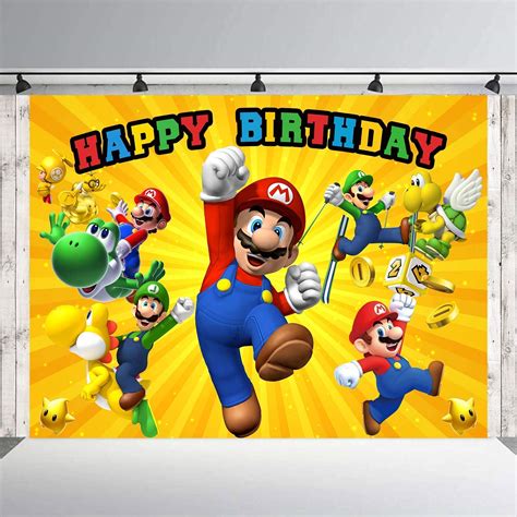 Buy Super Mario Banner Party Supplies Backdrop Super Mario Background Super Uncle Bros With