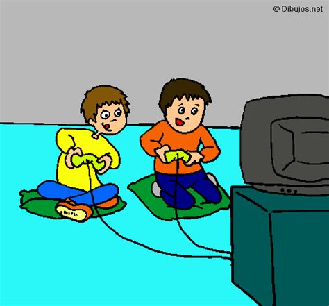 Ganar dinero jugando videosjuegos online gratis. Dibujo de Niños jugando pintado por Videojuegos en Dibujos ...