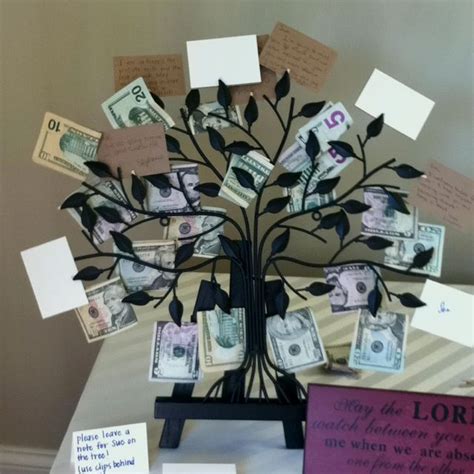 The key to making this money tree gift idea a true hit is to place emphasis on the design of the pot that it's placed in. #inspirational "money tree" with personal notes for going away party http://www ...