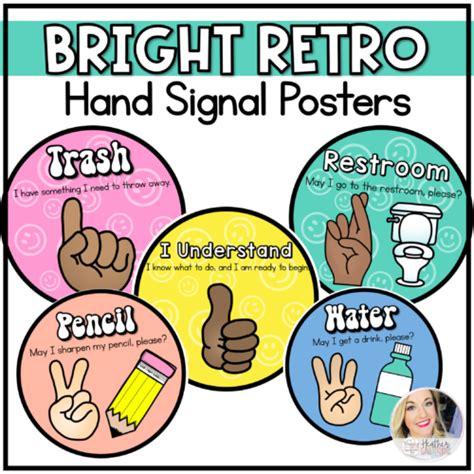 Hand Signal Posters For Classroom Management Classful