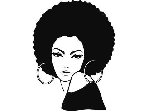 afro woman svg princess queen afro hair beautiful african etsy