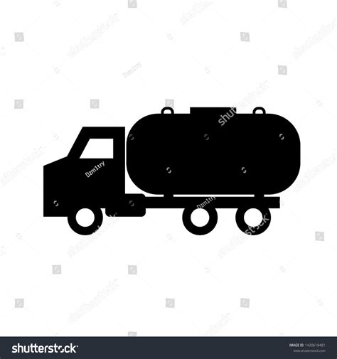 Septic Tank Truck Silhouette Icon Clipart Stock Illustration 1420618481 Shutterstock