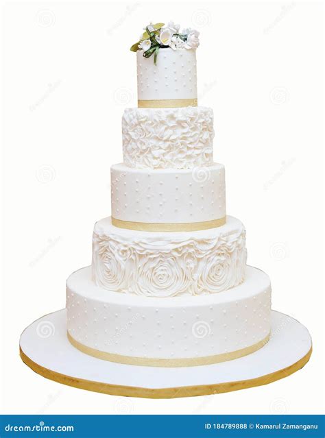 Wedding Cake Isolated On White Background Stock Photo Image Of