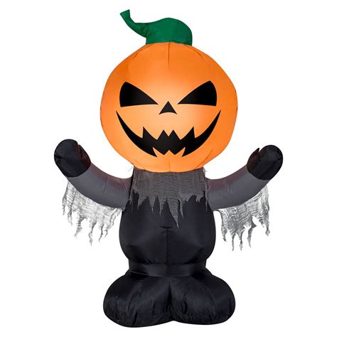 Scary Pumpkin Reaper Inflatable 4-ft. | At Home | Scary pumpkin, Pumpkin reaper, Scary halloween