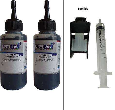Flowjet Premium Quality Black Refill Ink Bottles Kit